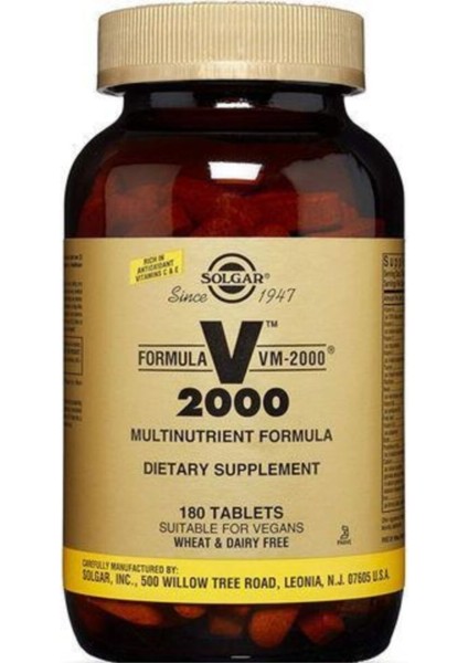 Vm 2000 Multivitamin 180 Tablet