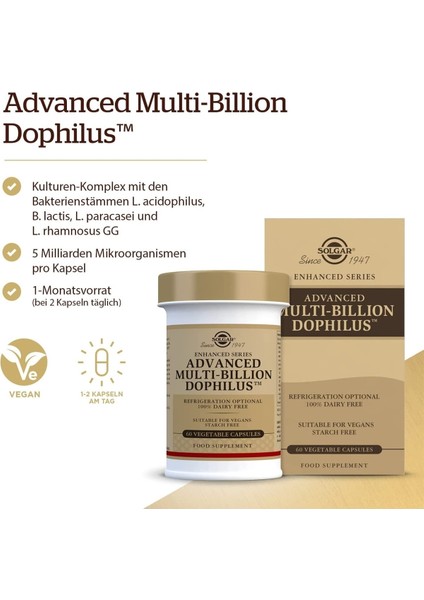 Advanced Multi-Billion Dophilus 60 Bitkisel Kapsül