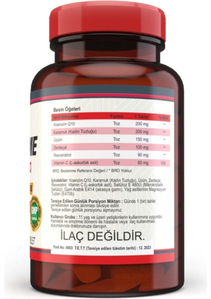 Coenzyme 200 Mg 120 Tablet B12 Folic Acid Biotin 120 Tablet