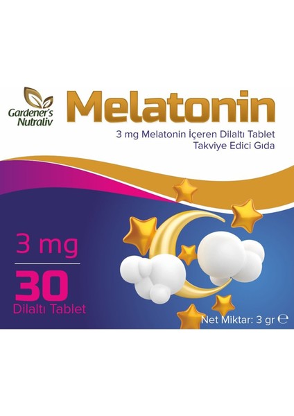 Gardeners Nutraliv Gardaner's Nutraliv 30 Tablet Dil Altı Melatonin