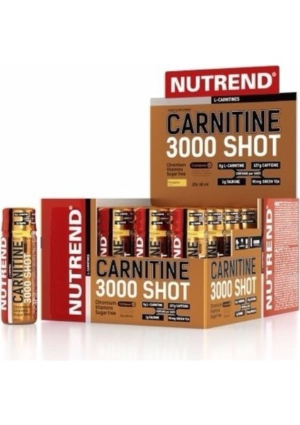 L-Carnitine Shot 3000mg 20 Ampül - Portakal Aroma -