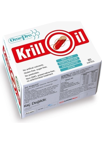 Krill Yağı Krill Oil Omepro® Krill Yağı 60 Kapsül Anti Krill