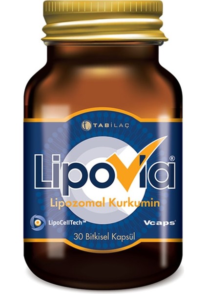 Tab İlaç Lipovia Lipozomal Kurkumin Bitkisel Kapsül