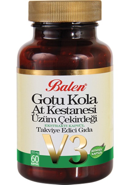Gotu Kola At Kestanesi Üzüm Çekirdeği 60lık