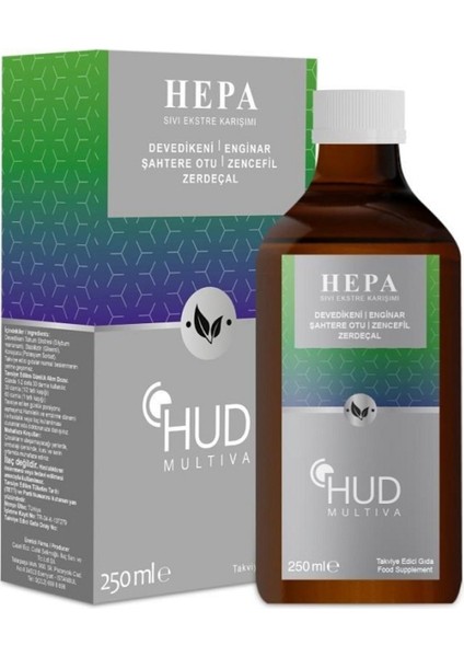 Multiva Hepa-Devedikeni,Enginar,Şehterotu,Zerdeçal Takviye Edici Gıda 250 Ml