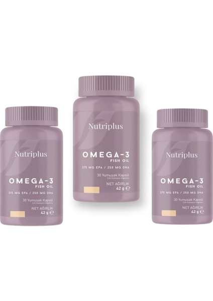 Omega3 Balıkyağı 30 Yumuşak Kapsül 3 Adet