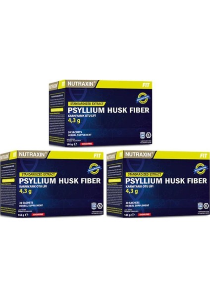 Psyllium Husk Fiber 30 Saşe X 3 Adet