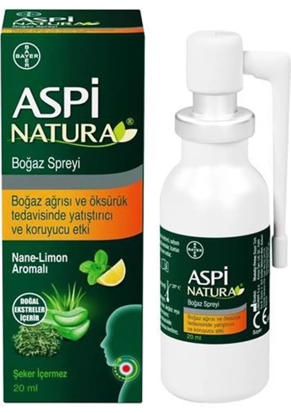 Aspinatura Boğaz Spreyi 20 Ml Nane & Limon