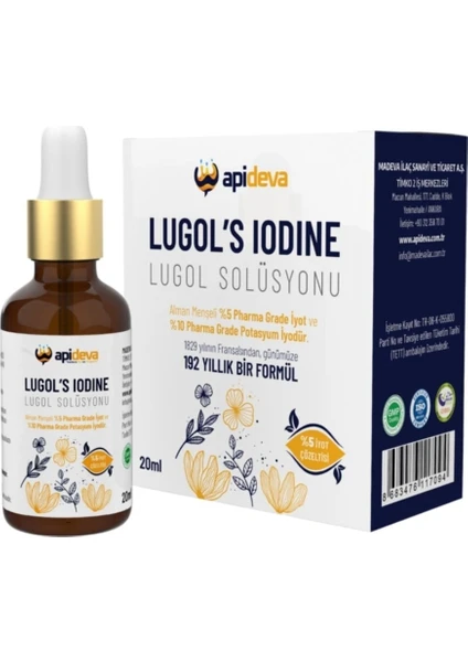 %5 Lugol Solüsyonu 20 Ml (Gimdes Sertifikalı)