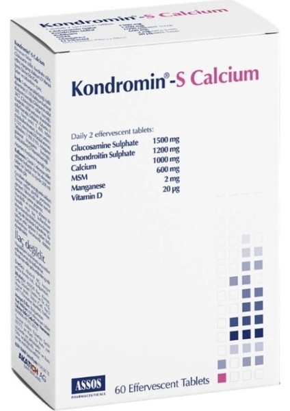 Kondromin-S Calcium Takviye Edici Gıda 60 Efervesan Tablet
