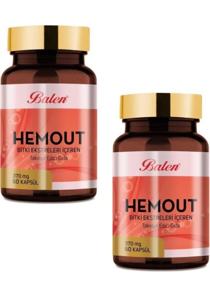 Hemout Bitki Ekstreleri Içeren Kapsül 370mg*60 2 Adet