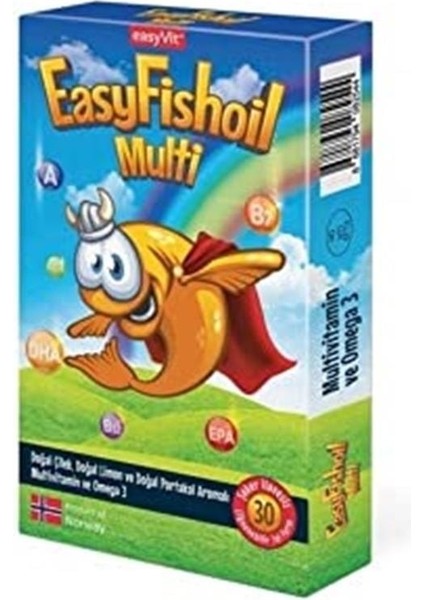 Easy Fishoil Easyfishoil Multi + Omega 3 30 Çiğnenebilir Jel Form