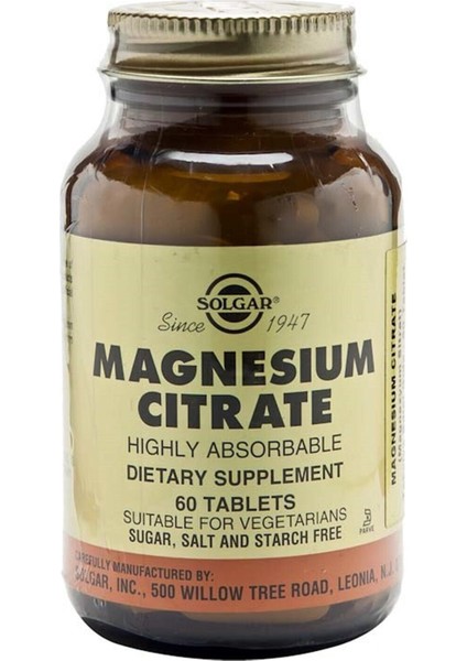 Magnesium Citrate 200 Mg 60 Tablet