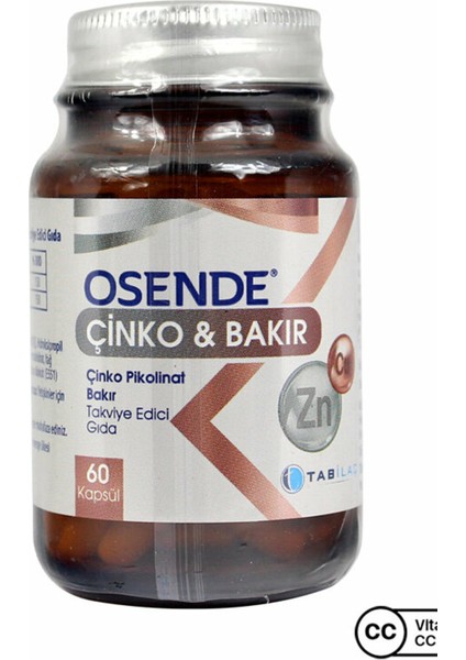 Osende Çinko Bakır 60 Kapsül