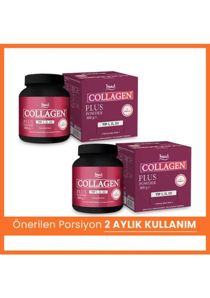 Collagen Plus Powder 300 Gr Tip 1 - Tip 2 - Tip 3 Toz 2 Adet