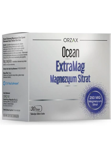 Ocean Extramag Magnezyum Sitrat Efervesan 30 Saşe