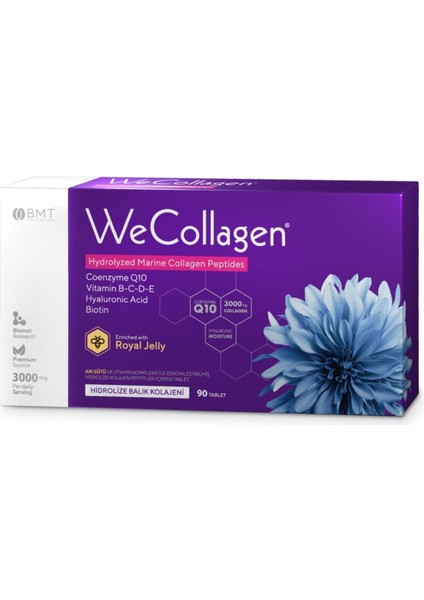 The Baharat Biomet Wecollagen 90 Tablet Hyaluronic Acid Biotin Collagen Kolejen