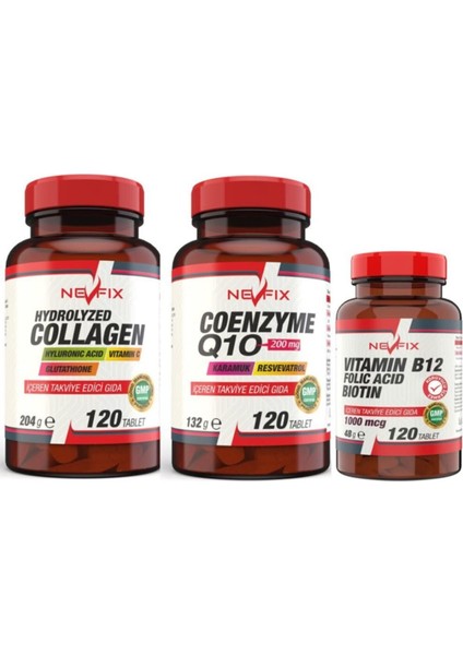 Collagen 1000 Mg Coenzyme 200 Mg B12 1000 Mcg 3 Ürün 1'Den