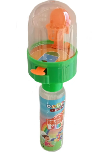 Olgun Toys Yeşil Renk Parmak Basket Oyunu ve Köpük Baloncuk Birlikte 24 adet