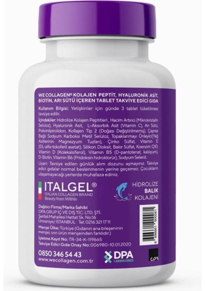 Wecollagen ® 45 Tablet Balık Kolajeni