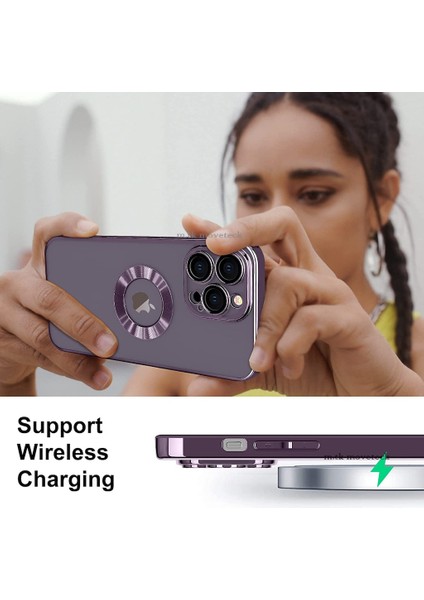 iPhone 14 Pro Kılıf Uyumlu Kamera Korumalı Yuvarlak Logo Halkalı Yumuşak Silikon Kapak Kapak fırsatları