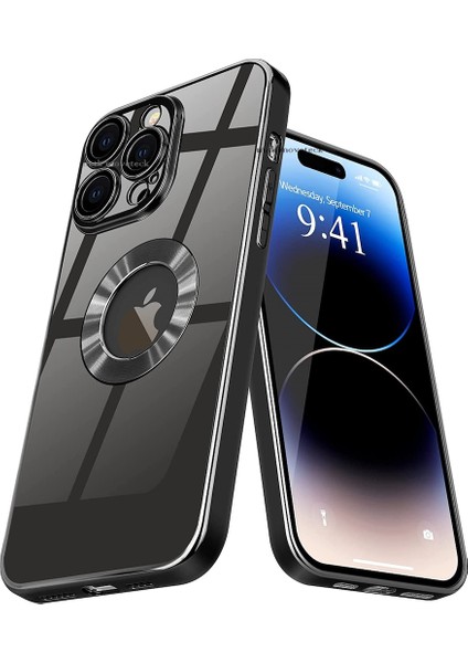 iPhone 14 Pro Kılıf Uyumlu Logolu Delikli Tasarım Kamera Korumalı Darbeye Dayanıklı Silikon Case
