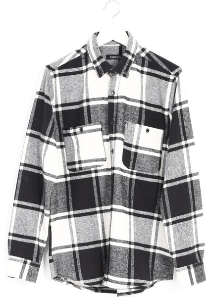 Gömlek Yaka Ekose Siyah Erkek Gömlek cm Clark D 2