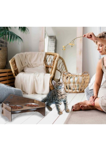 Kedi Mama Kabı Kahve Klasik Kedi Mama ve Su Kabı Kedi Yemek Kabı fiyatları
