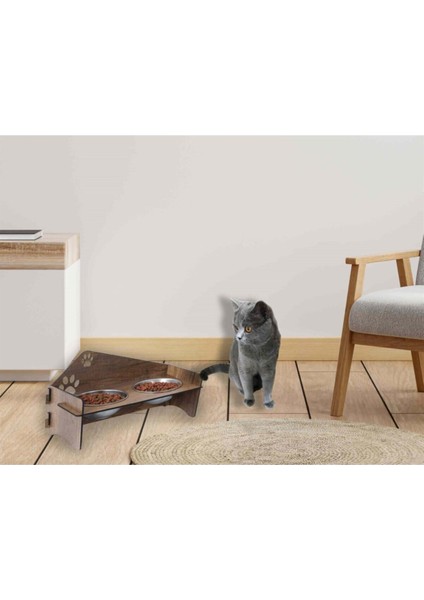 Kedi Mama Kabı Kahve Klasik Kedi Mama ve Su Kabı Kedi Yemek Kabı fırsatları