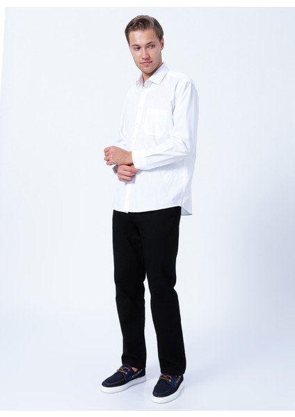 Klasik Yaka Düz Beyaz Erkek Gömlek GM1001400232 fiyatları