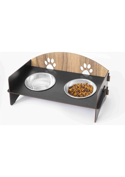 Kedi Mama Kabı ıkili Mama Kabı Mdf Kedi Mama Su Kabı Kedi Yemek Kabı