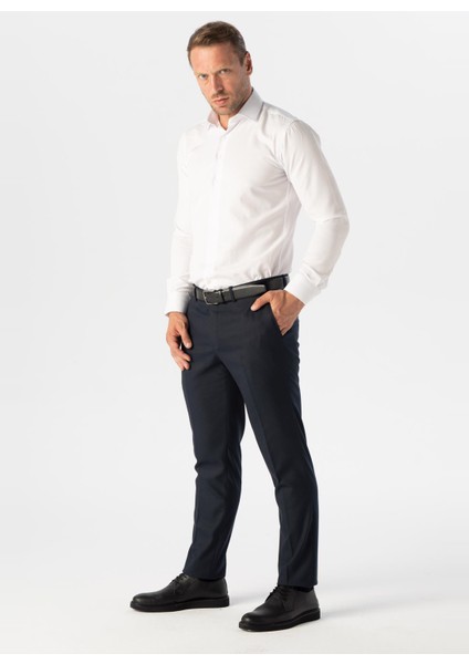 Normal Bel Normal Paça Slim Fit Lacivert Erkek Pantolon PN1014400282