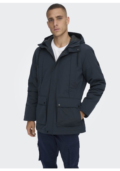 Koyu Lacivert Erkek Mont 22022654_ONSJAYDEN Parka Otw Vd fiyatları
