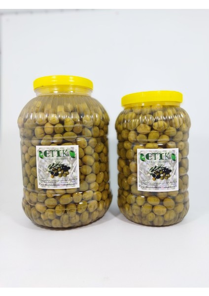 ETİK YERLİ ÜRÜNLER İzmir Çili Cinsi Kırma Tatlanmış Zeytin 2'li Paket 5 Kg+3 Kg