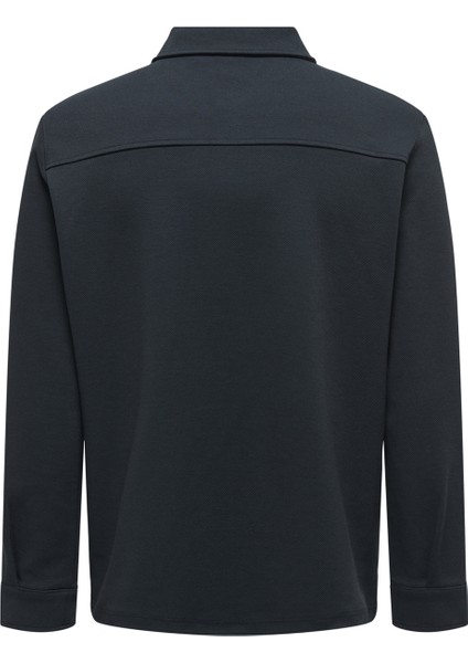 Düz Koyu Lacivert Erkek Gömlek 22021279_ONSNEWKODYL Overshırt Swea modelleri