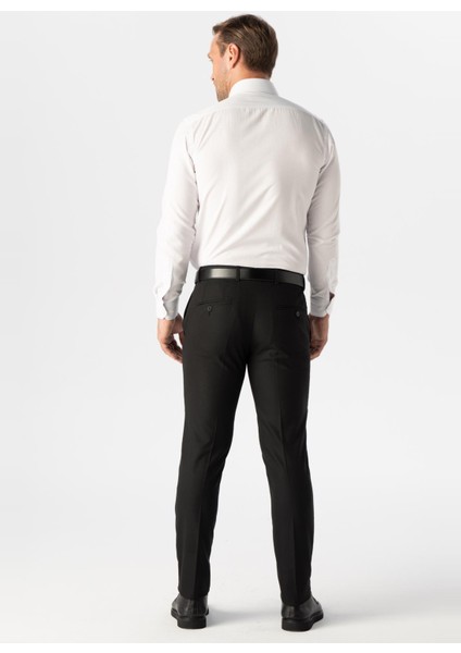 Normal Bel Normal Paça Slim Fit Siyah Erkek Pantolon PN1014400284