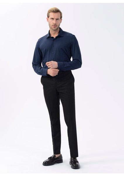 Normal Bel Normal Paça Regular Fit Siyah Erkek Pantolon PN1014400291