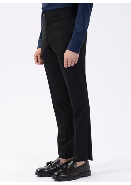 Normal Bel Normal Paça Regular Fit Siyah Erkek Pantolon PN1014400291