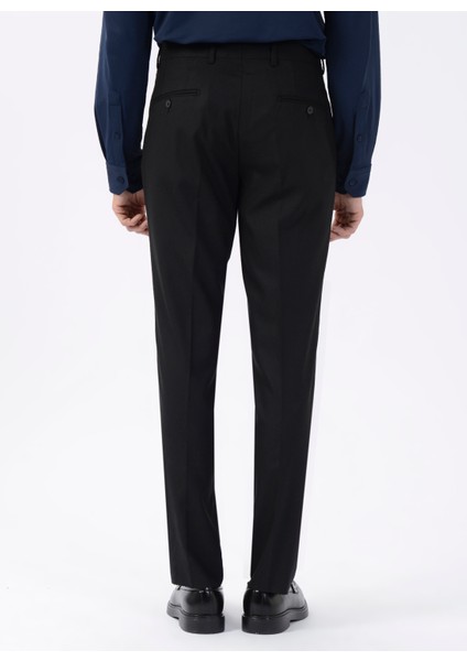 Normal Bel Normal Paça Regular Fit Siyah Erkek Pantolon PN1014400291