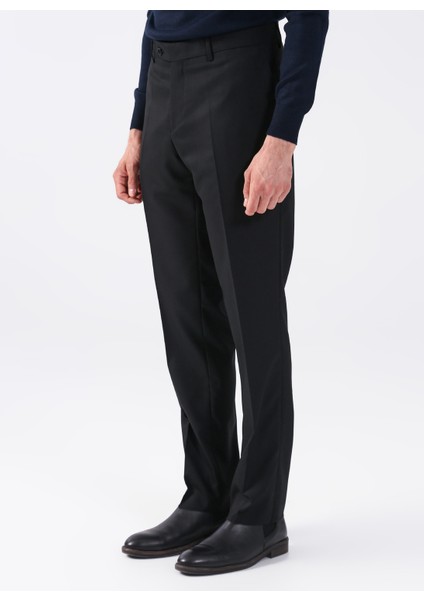 Normal Bel Normal Paça Regular Fit Siyah Erkek Pantolon PN1014400294