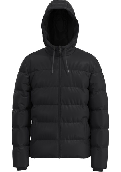 Siyah Erkek Kısa Şişme Mont Onsmelvın Lıfe Hood Puffer Jacket