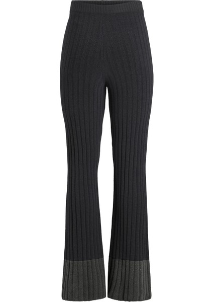 Yüksek Bel Rahat Gri Kadın Pantolon 12220434