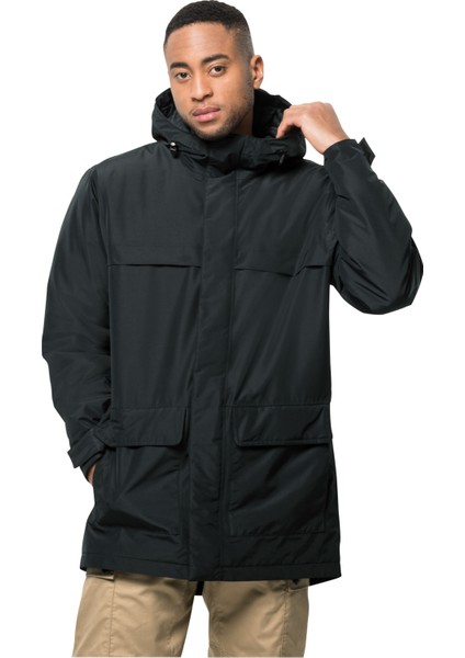 Jack Wolfskin Siyah Erkek Mont 1115471-6000 Wınterlager Parka M