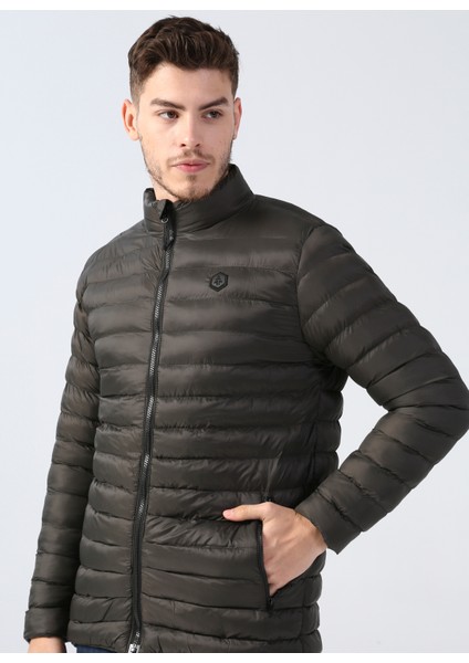Haki Erkek Düz Şişme Mont 602 T03-ESVEN Erkek Sısme Mont