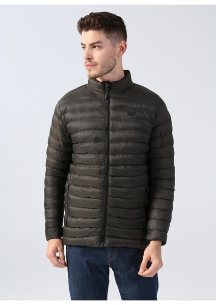 Haki Erkek Düz Şişme Mont 602 T03-ESVEN Erkek Sısme Mont modelleri