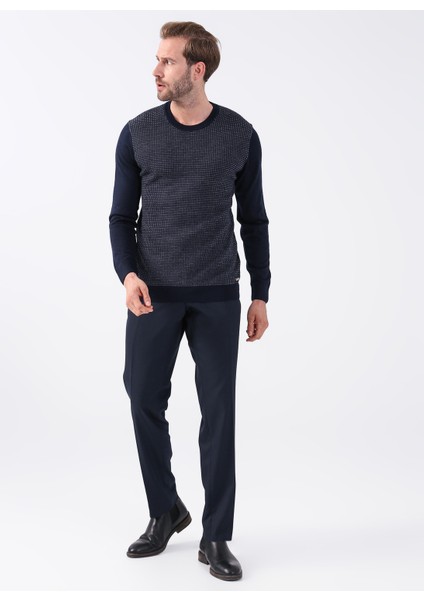 Normal Bel Normal Paça Regular Fit Lacivert Erkek Pantolon PN1014400291