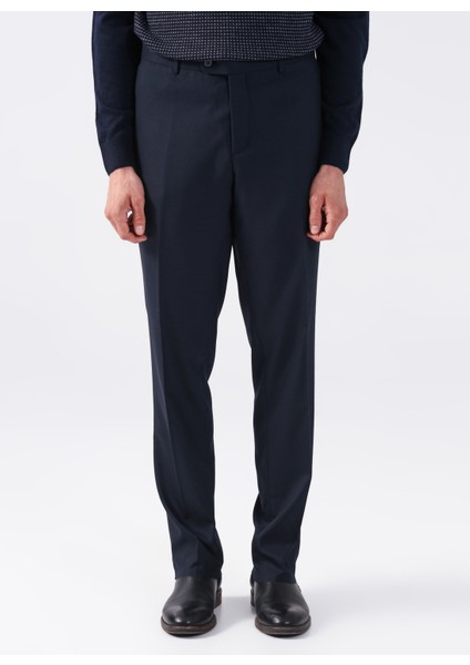 Normal Bel Normal Paça Regular Fit Lacivert Erkek Pantolon PN1014400291