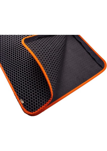 Altıgen Model Kum Toplayıcı Fonksiyonel Kedi Paspası Turuncu 37X50CM