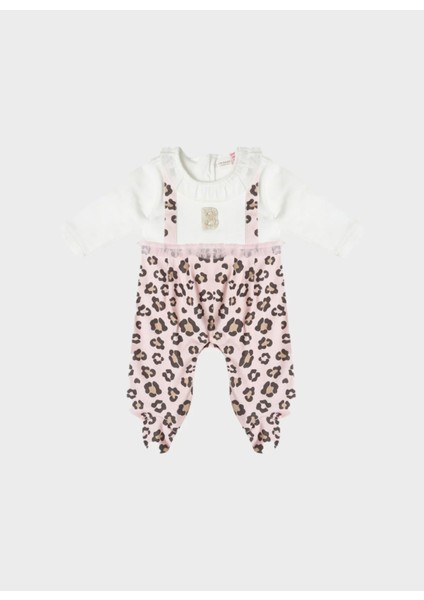 GB Bayb Layette Leopar Desenli Rahat Çok Renkli Bebek Tulum 22FW0LT7811