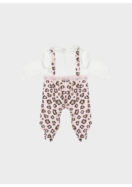 GB Bayb Layette Leopar Desenli Rahat Çok Renkli Bebek Tulum 22FW0LT7811